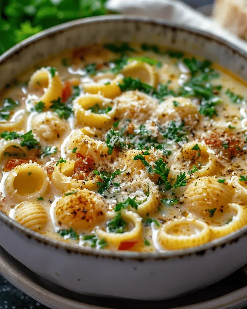 Comforting Parmesan Pasta Soup