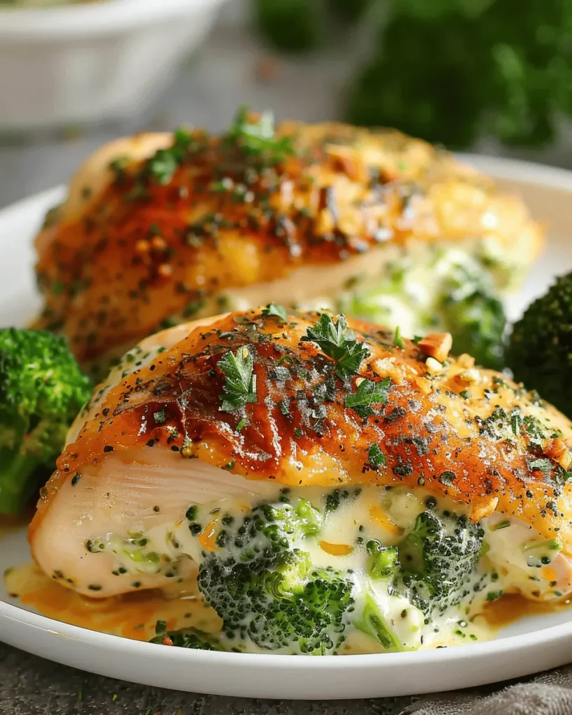 Cream Cheese and Broccoli Stuffed Chicken
