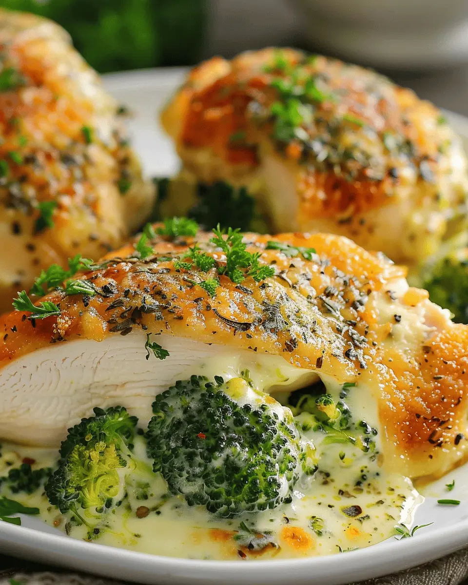 Cream Cheese and Broccoli Stuffed Chicken
