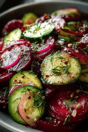 Crisp Cucumber and Beetroot Salad
