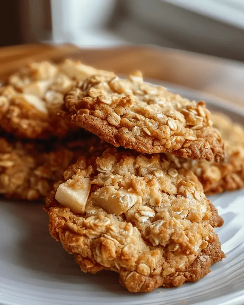 Crispy Apple Oatmeal Cookies