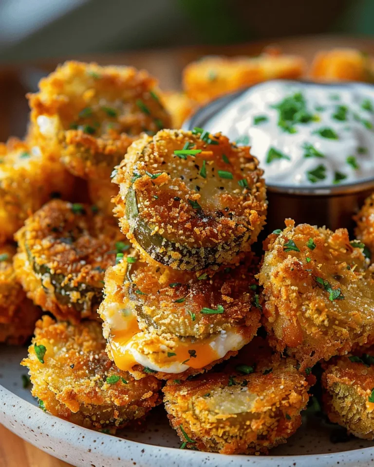 Crispy Stuffed Fried Pickles