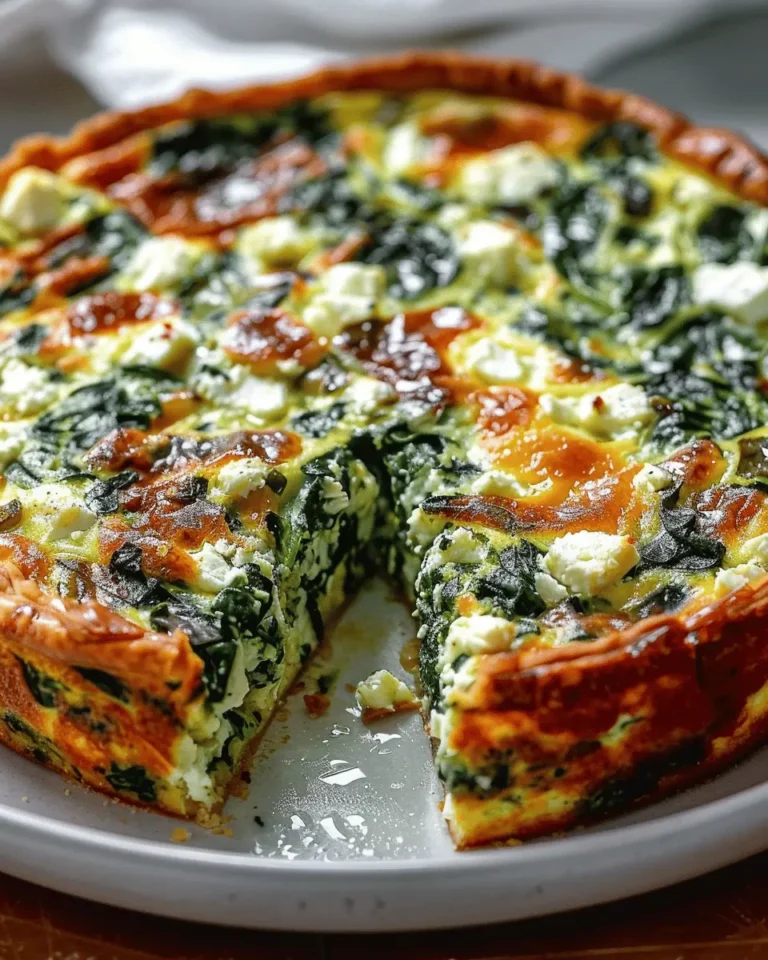 Crustless Spinach and Feta Quiche