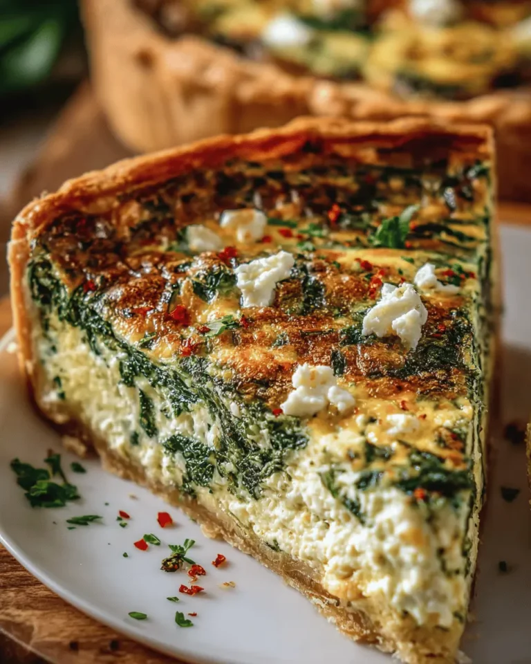 Easy Spinach & Feta Quiche