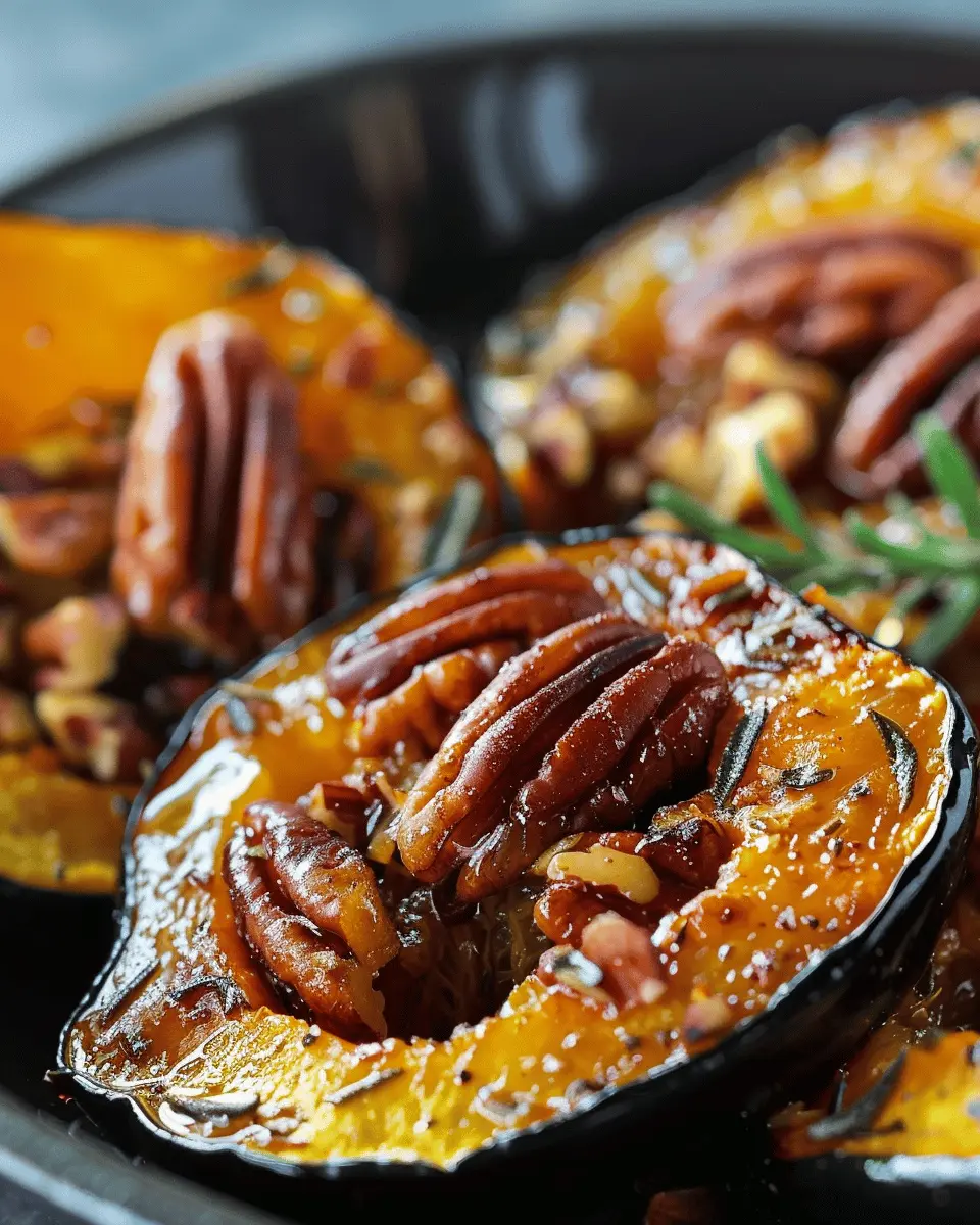 Maple Pecan Roasted Acorn Squash