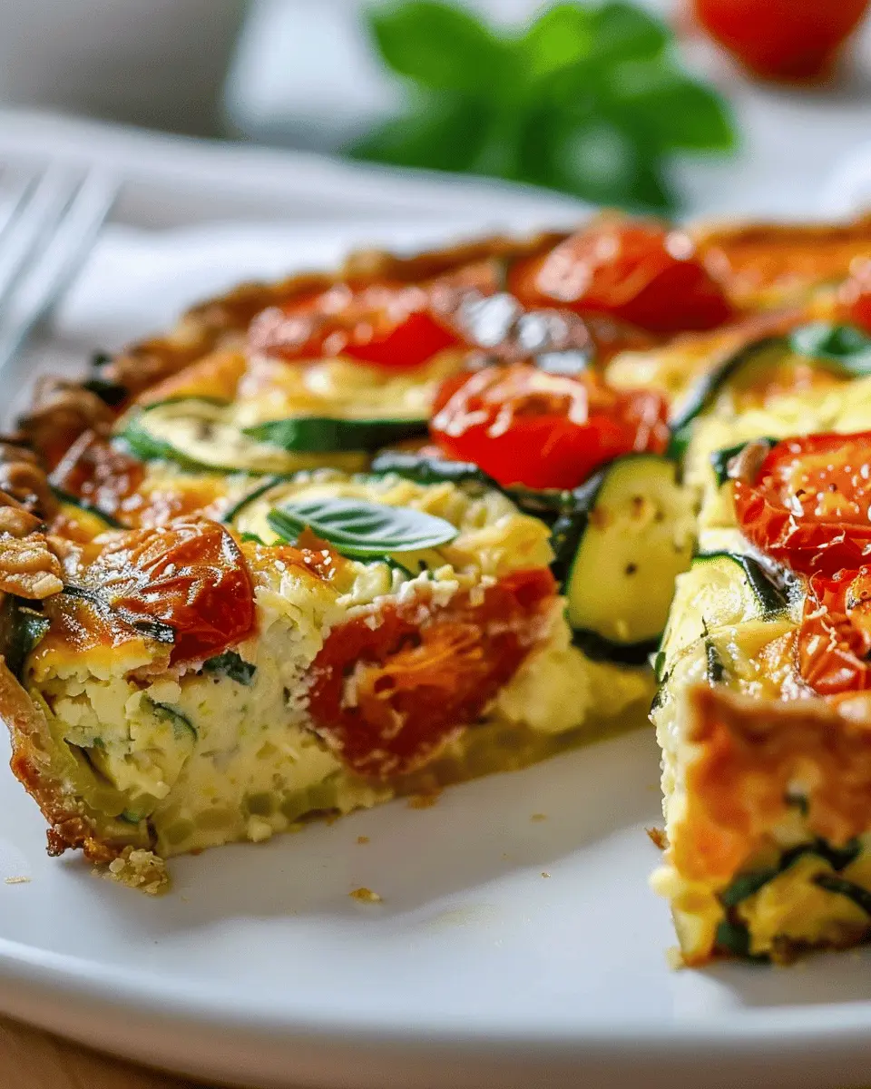 Mediterranean Crustless Zucchini Tomato Quiche