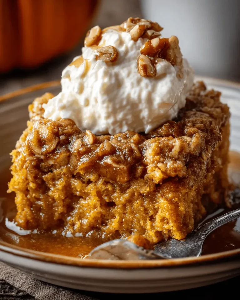 Pumpkin Oatmeal Dump Cake .