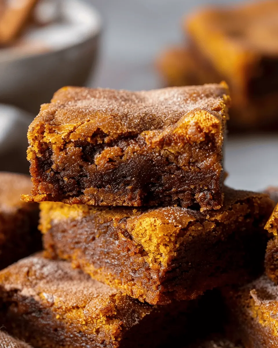 Pumpkin Snickerdoodle Brownies