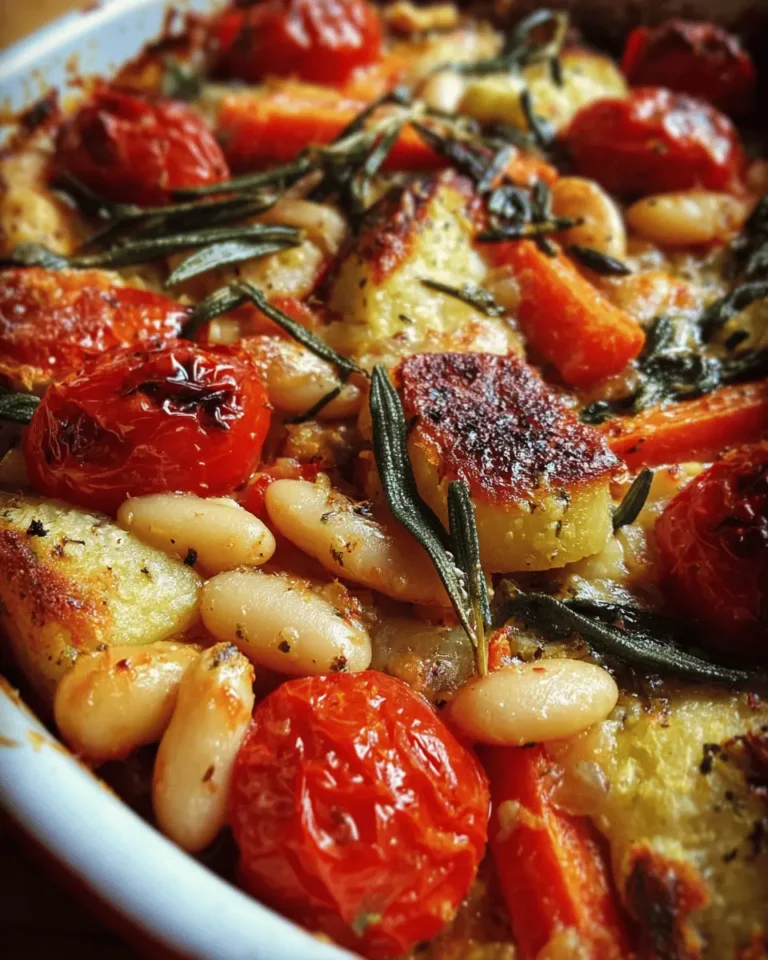Rustic Roasted Vegetable Bake with Cannellini Beans