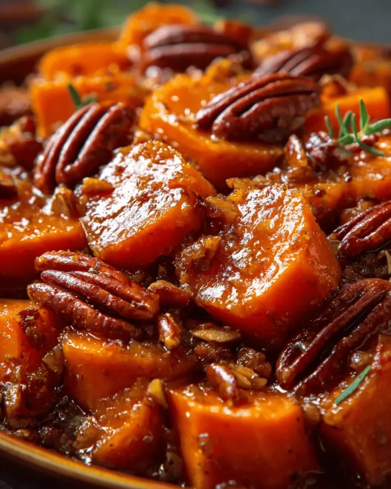 Savory Candied Yams with Bacon and Pecans