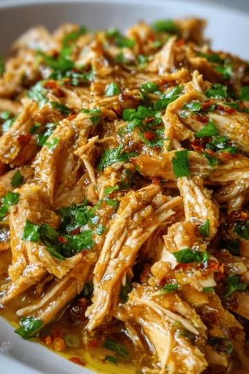 Shredded Chicken in Garlic Sauce
