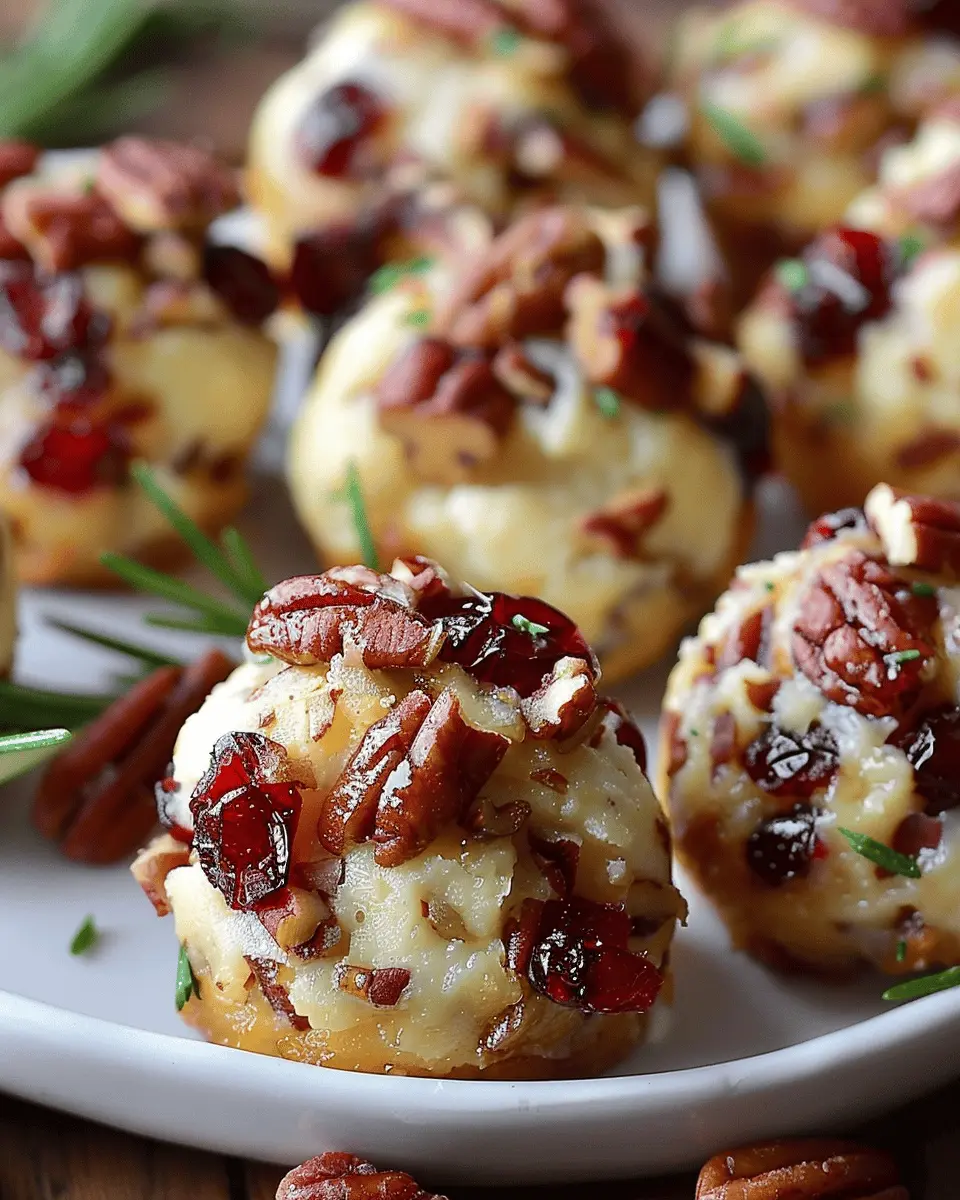 Sweet & Nutty Cranberry Pecan Cheese Bites
