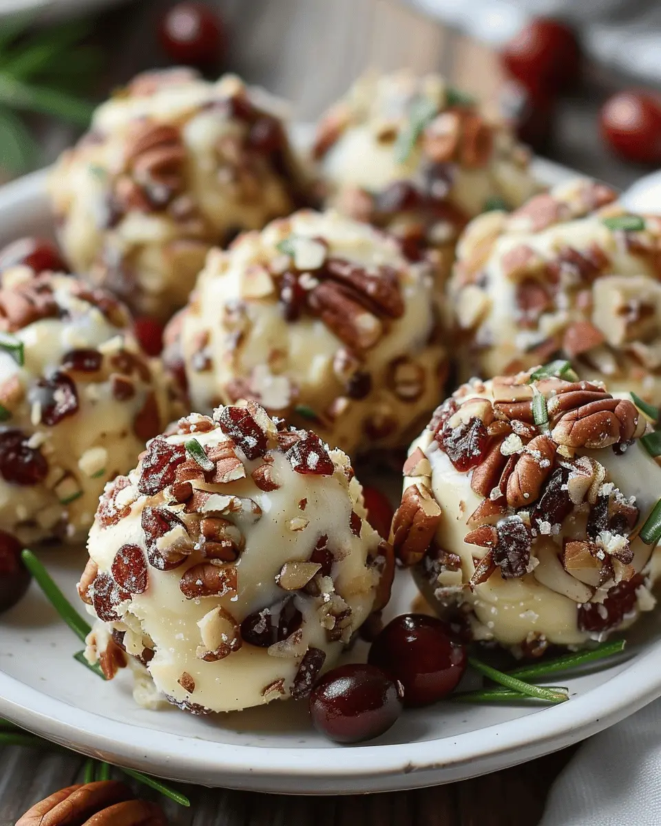 Sweet & Nutty Cranberry Pecan Cheese Bites