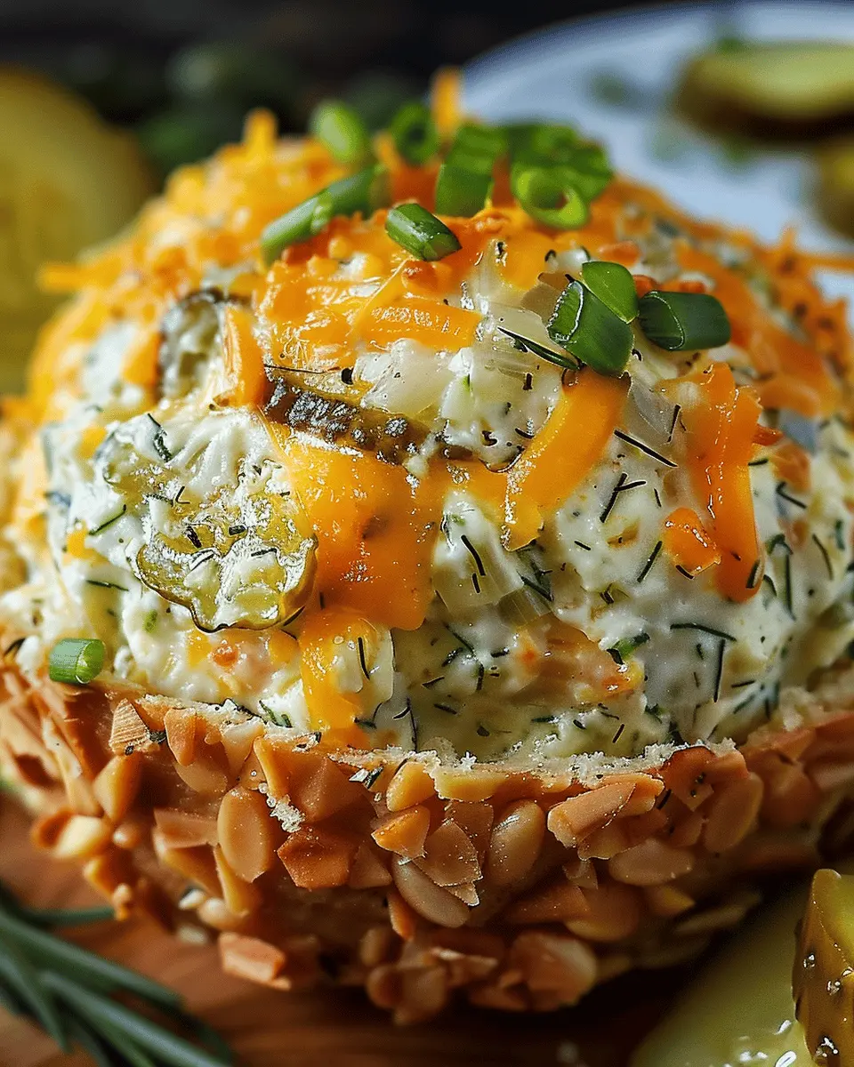 Tangy Dill Pickle & Cheddar Cheese Ball
