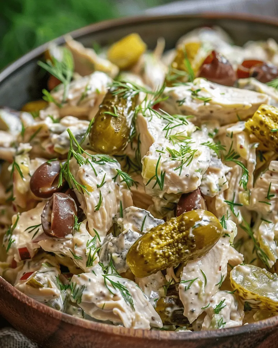 Tangy Dill Pickle Chicken Salad