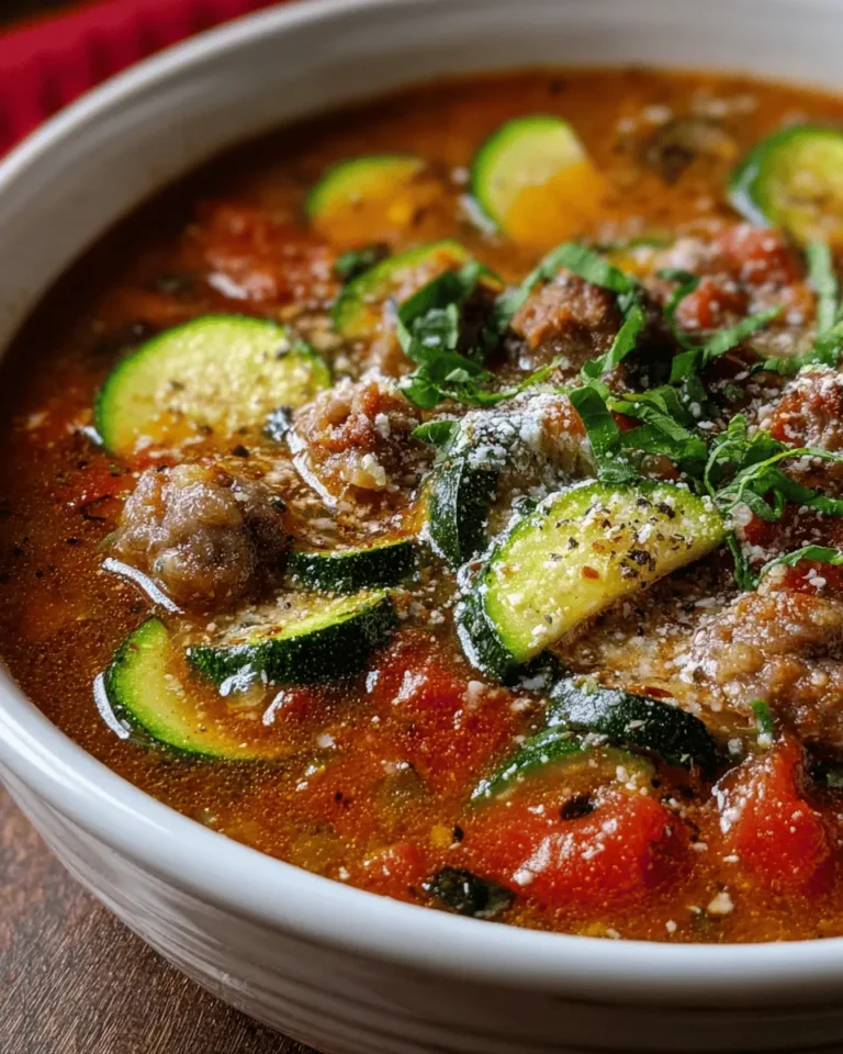 Zucchini Tomato Italian Sausage Soup