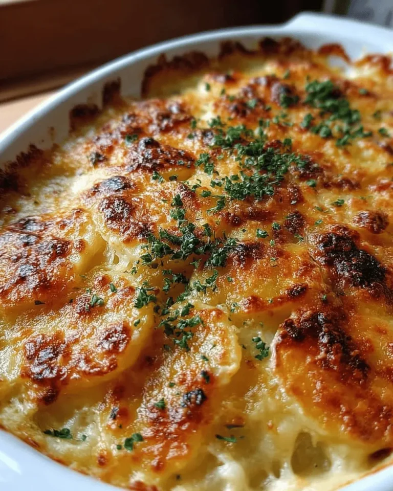 Bubbly, Crispy Potato Gratin with Parmesan & Gruyere