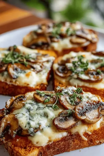 Four Cheese Mushroom Toasts