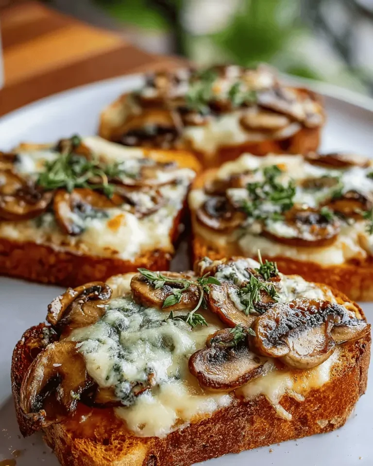Four Cheese Mushroom Toasts