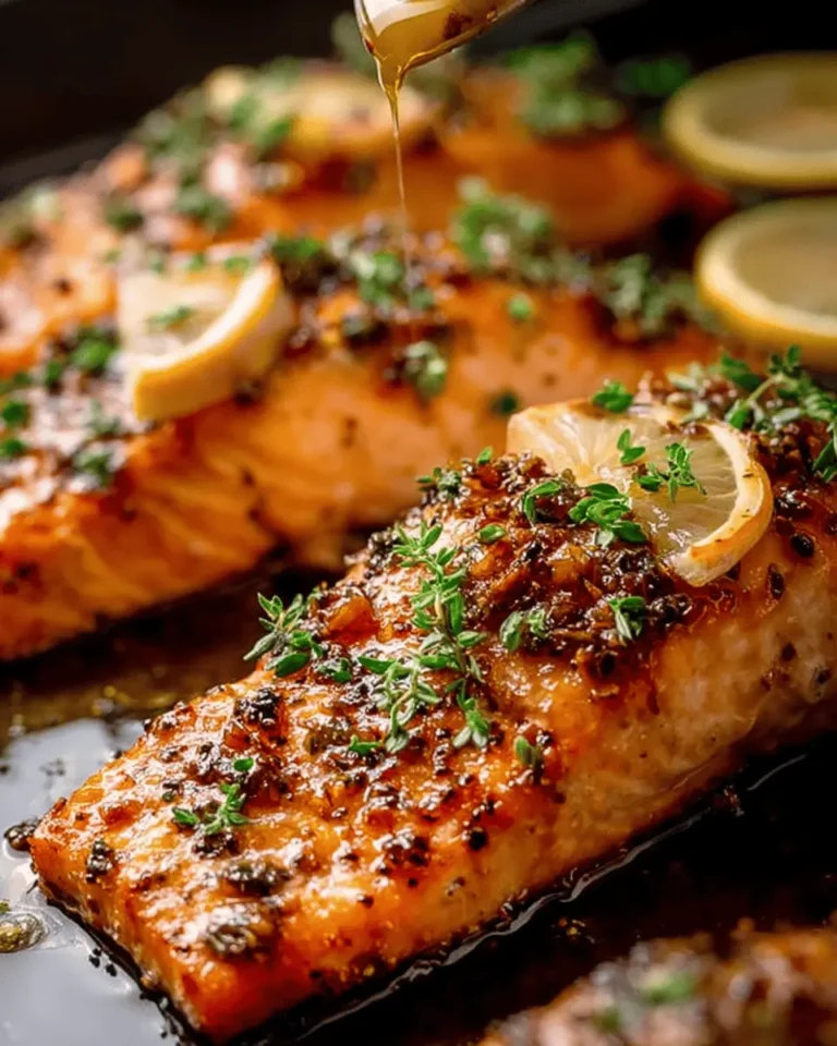 Honey Garlic Butter Baked Salmon