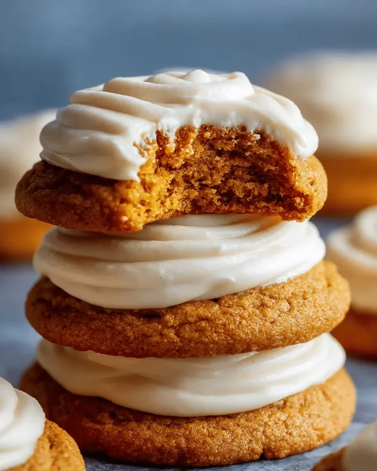 Soft Pumpkin Cookies with Cream Cheese Frosting