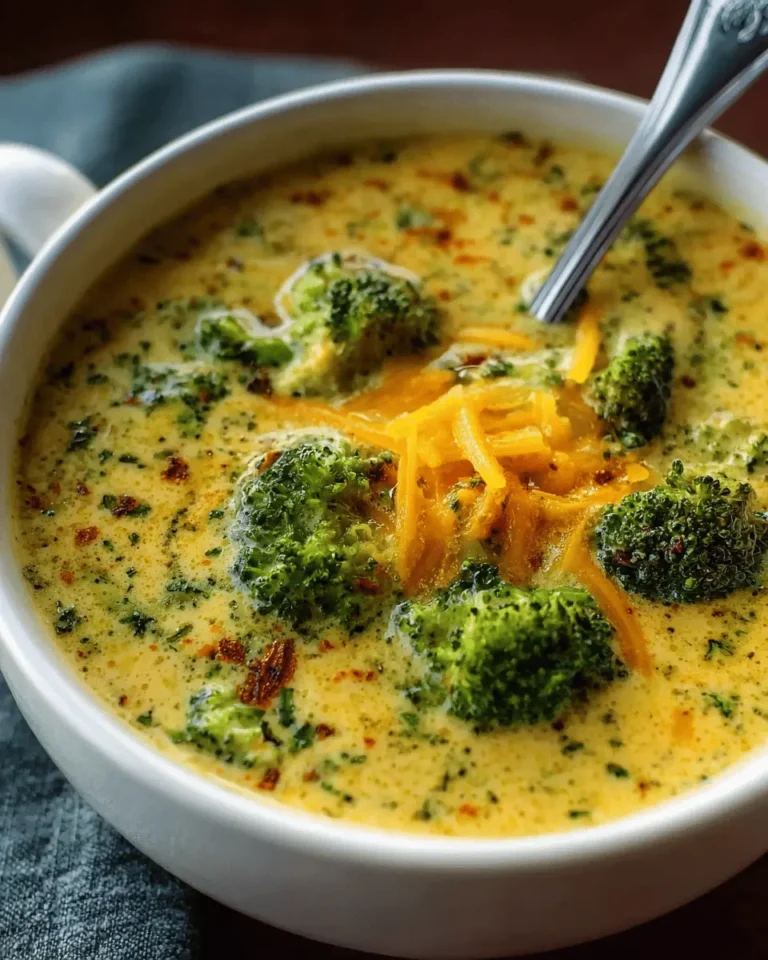 High Protein Broccoli Cheddar Soup