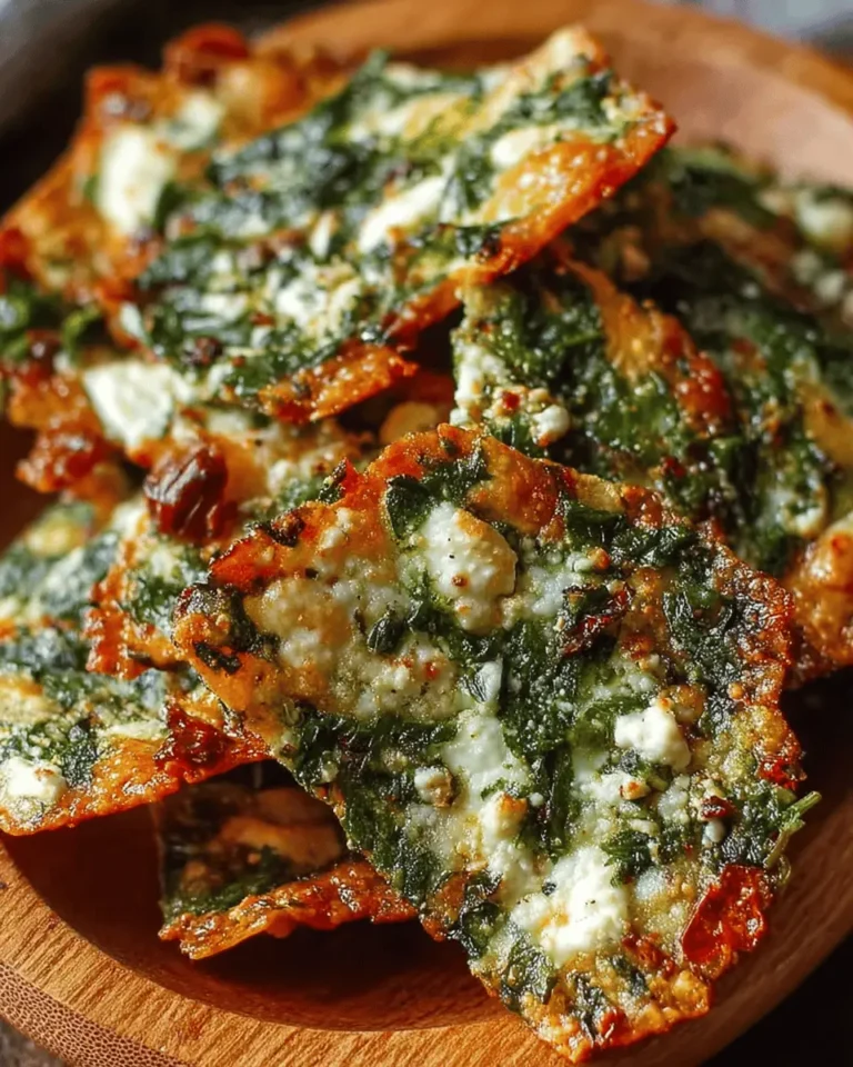 Mediterranean Spinach & Feta Cheese Crisps