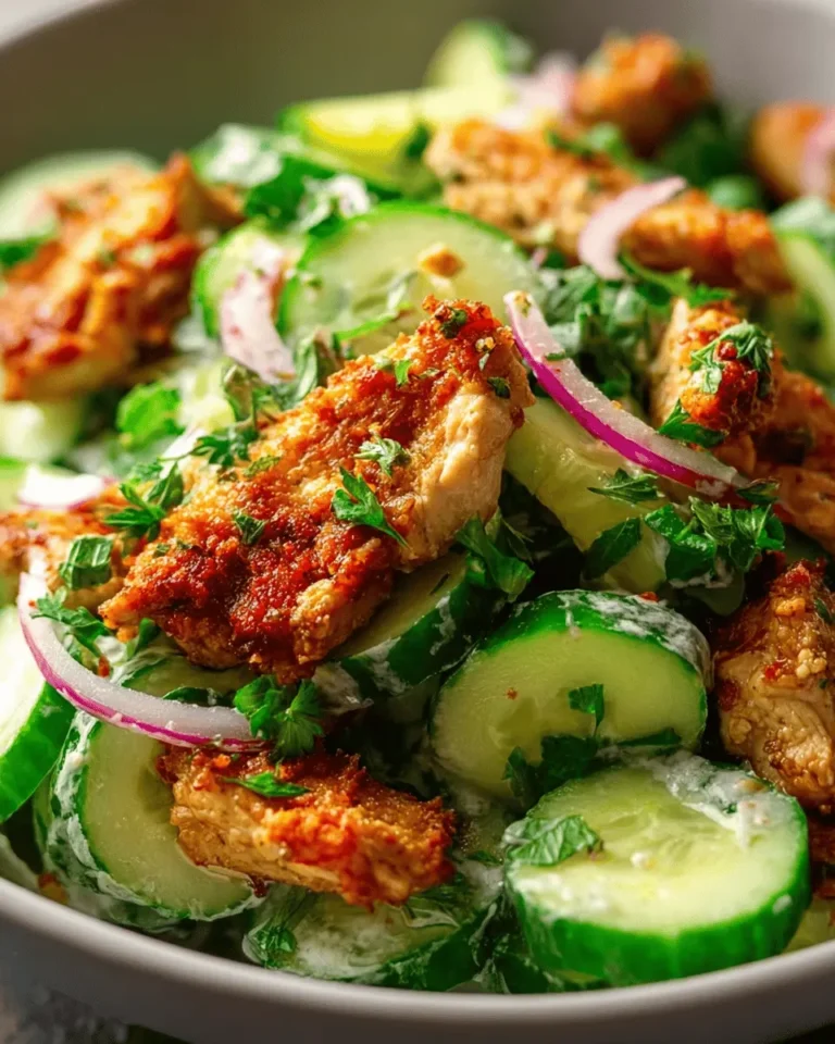 Crispy Cucumber Chicken Salad