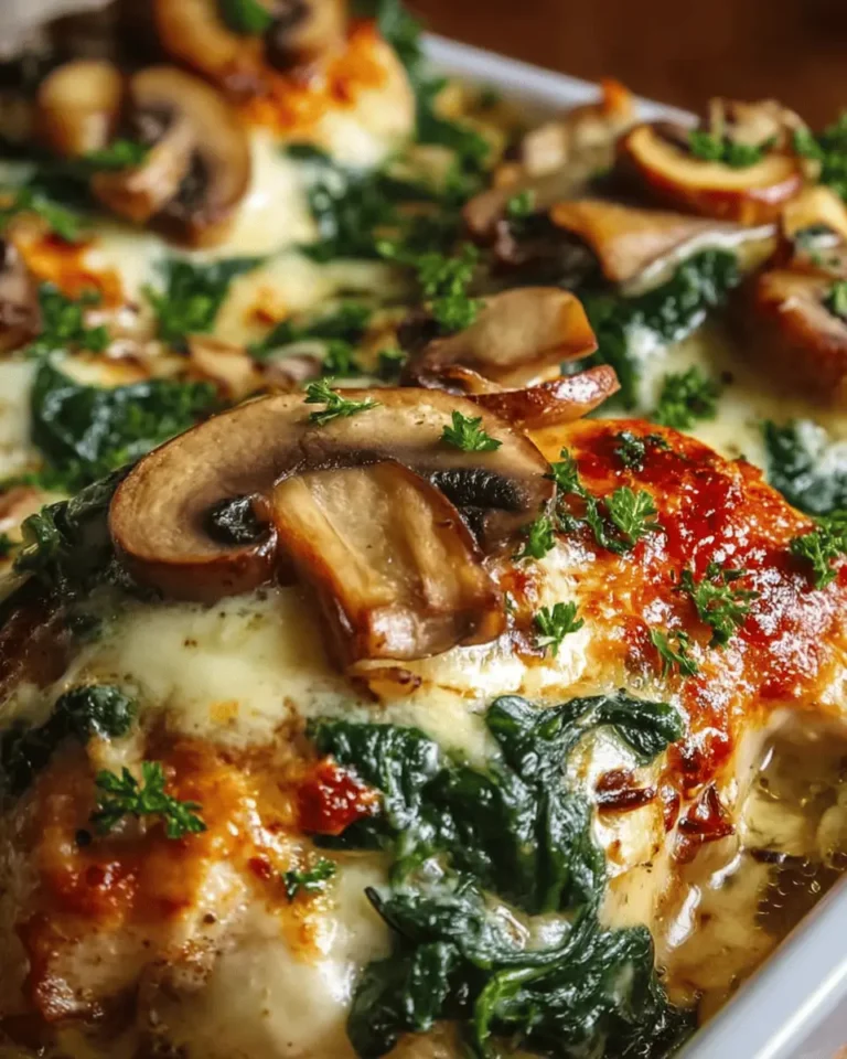 Chicken, Spinach, and Mushroom Low-Carb Oven Dish