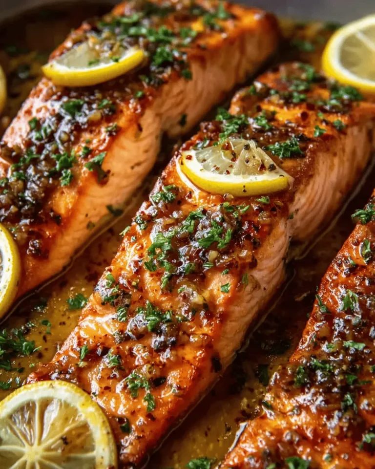 Honey Garlic Butter Baked Salmon
