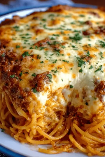 Baked Cream Cheese Spaghetti Casserole Heaven!