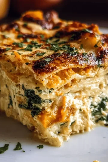 Butternut Squash & Spinach Lasagna