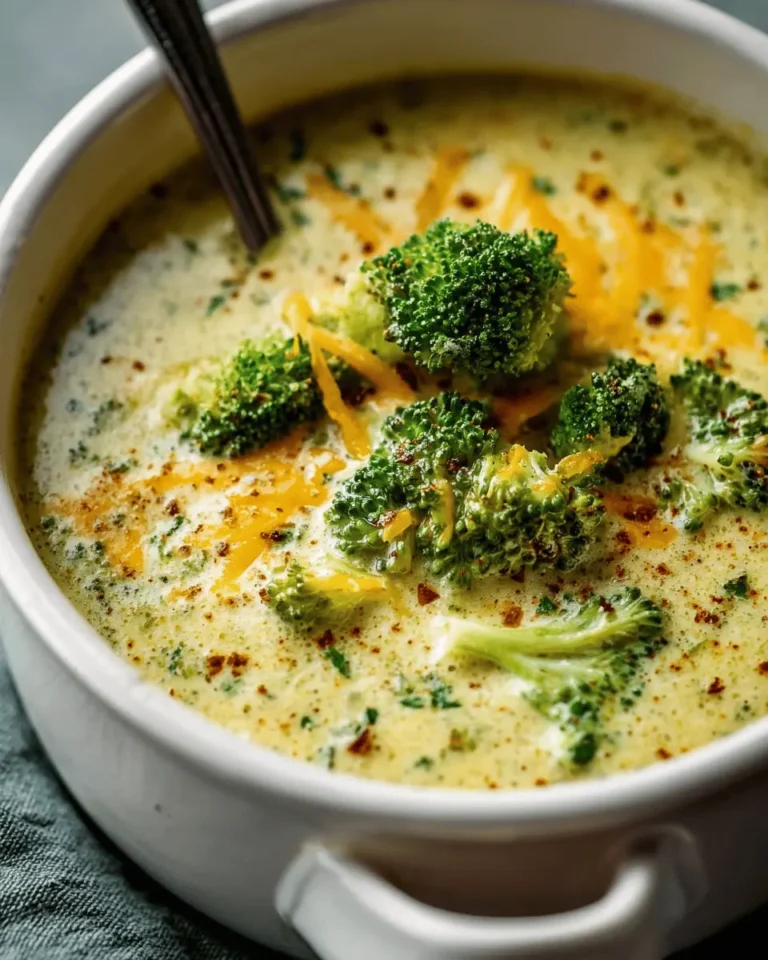 High Protein Broccoli Cheddar Soup