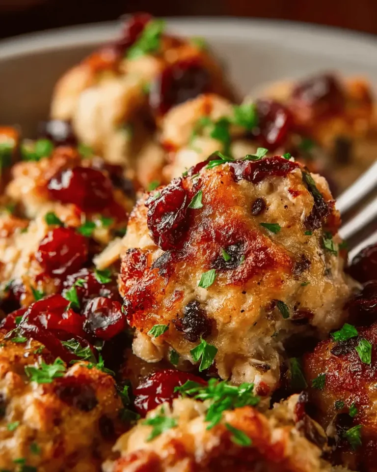 Cranberry Turkey Stuffing Balls