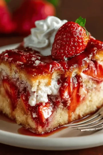 Strawberry Earthquake Cake