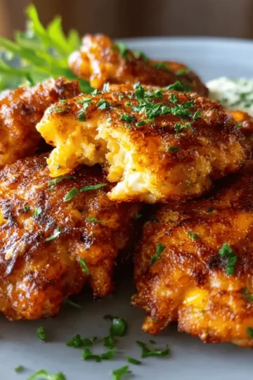 Cheesy Chicken Fritters