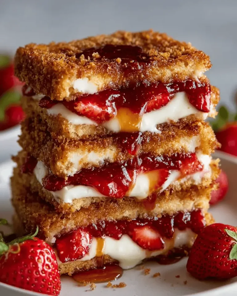 Fried Strawberry Cheesecake Sandwiches