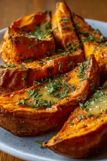 Air Fried Sweet Potatoes with Magic Butter