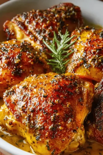Honey Mustard Baked Chicken Thighs
