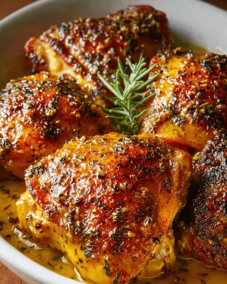 Honey Mustard Baked Chicken Thighs