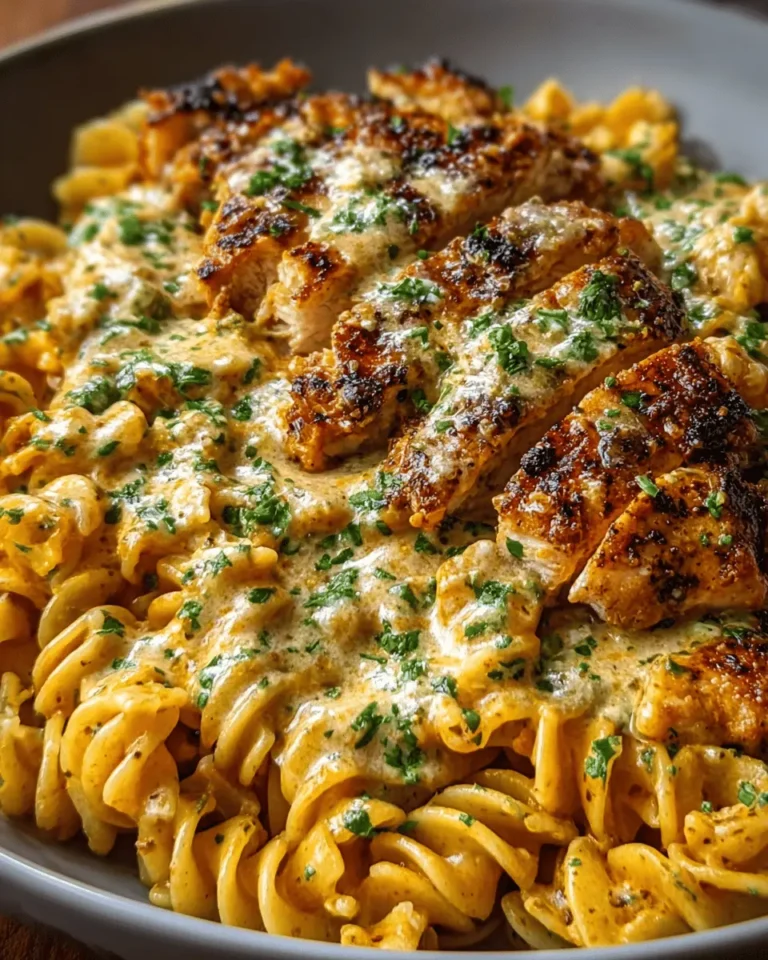 Twisted Pasta with Honey Garlic Chicken Parmesan Cream