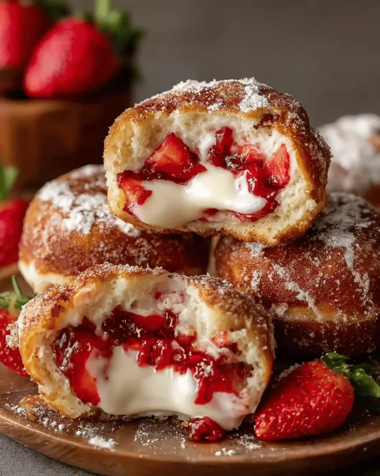 Strawberry Cheesecake Stuffed Donuts