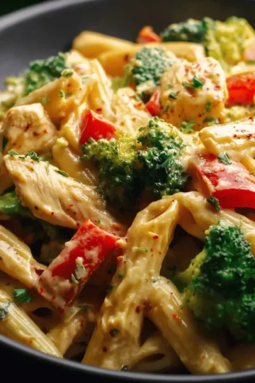 Ultimate Creamy Chicken Penne with Broccoli & Red Peppers