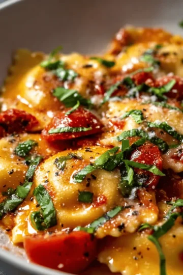 Creamy Tomato Basil Ravioli