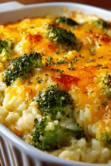 Cheesy Broccoli Rice Casserole