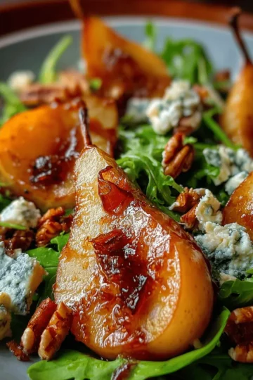 Caramelized Pear and Blue Cheese Salad