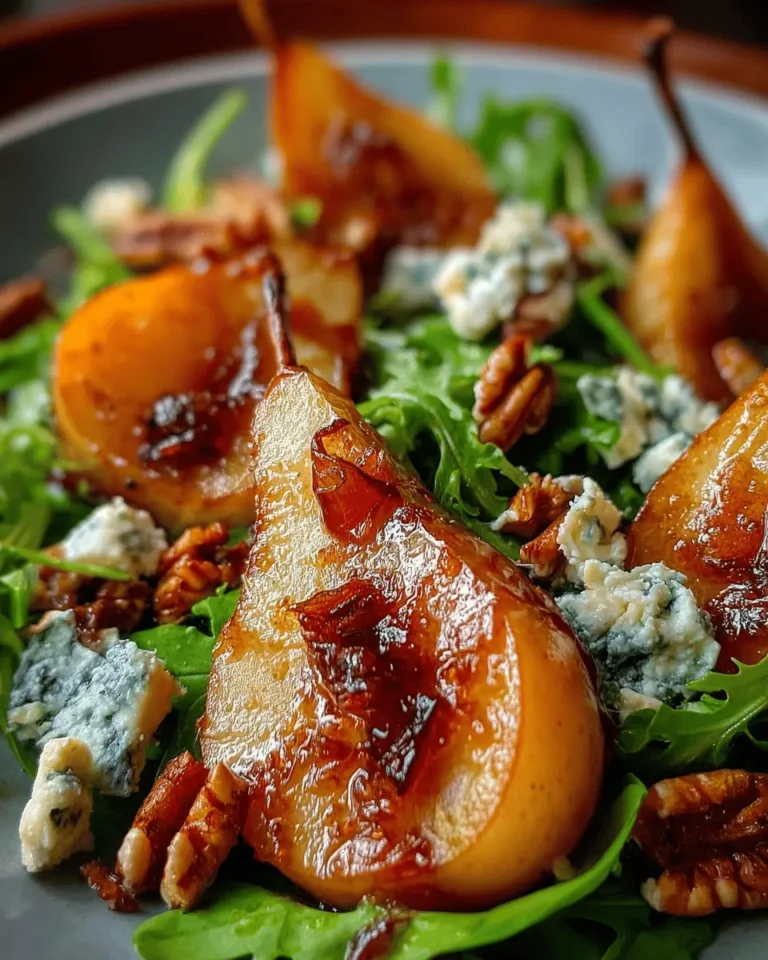 Caramelized Pear and Blue Cheese Salad