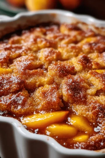 Old Time Oven Peach Cobbler
