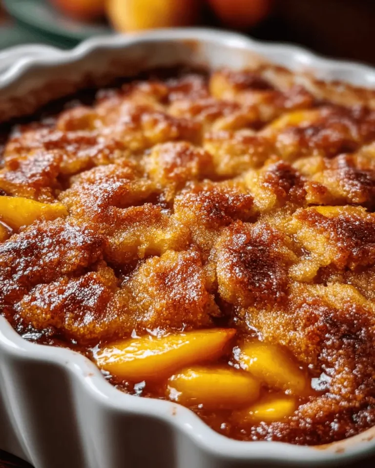 Old Time Oven Peach Cobbler