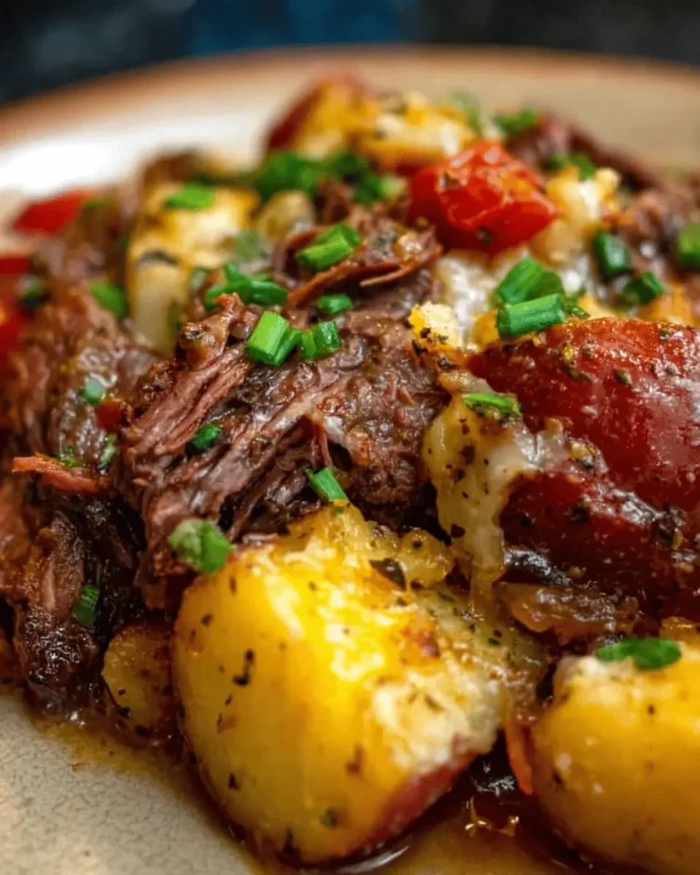 Crockpot Loaded Steak and Potato Bake
